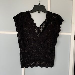 Zara Black Lace Top